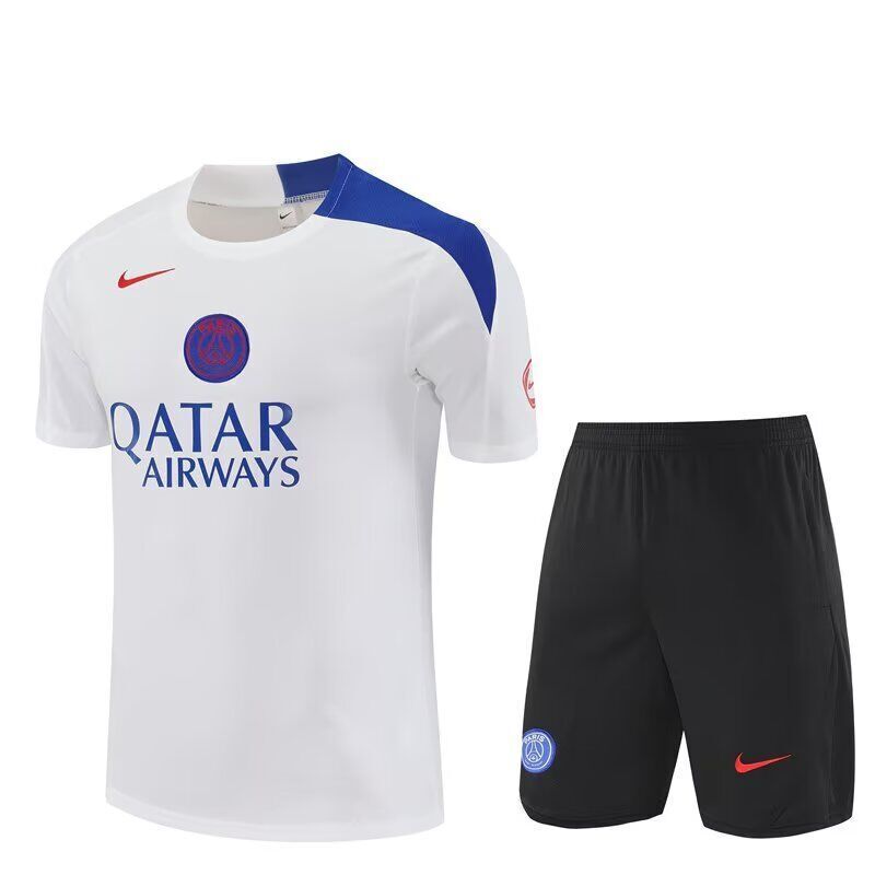 AAA Quality PSG 25/26 White/Blue Training Kit Jerseys